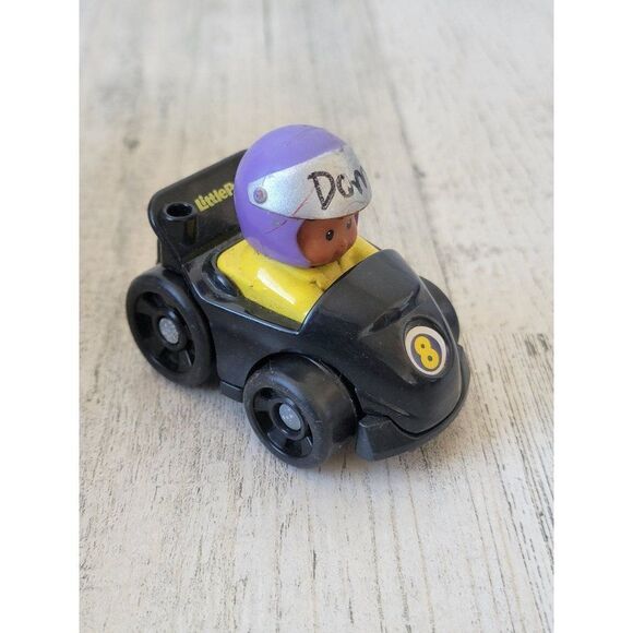 Little People number 8 racer car toy figure - Picture 2 of 5